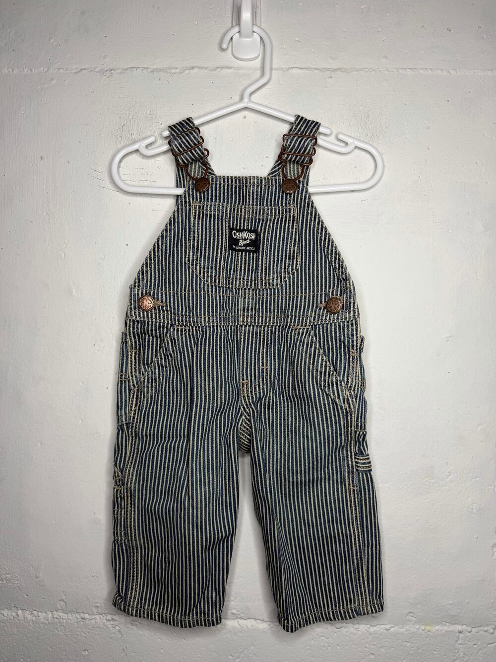 Osh Kosh Overalls Striped Boys Size 6 Months